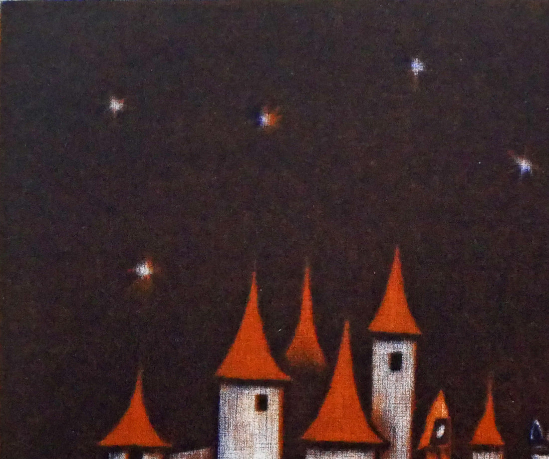 金沢一彦「旅立ち」銅版画 絵画買取・販売の小竹美術