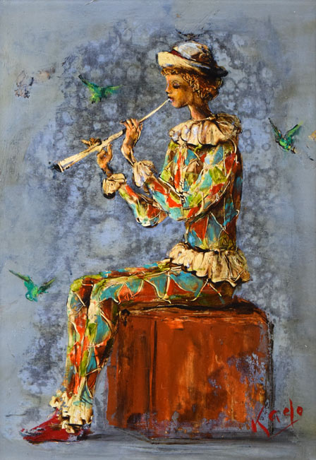 角浩「春を呼ぶ」油絵・SM 絵画買取・販売の小竹美術