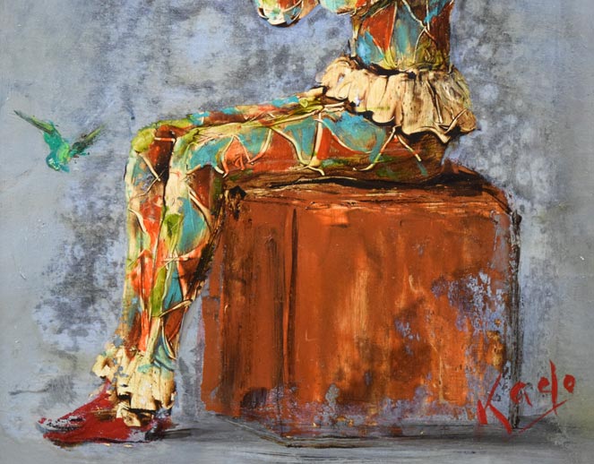 角浩「春を呼ぶ」油絵・SM 絵画買取・販売の小竹美術