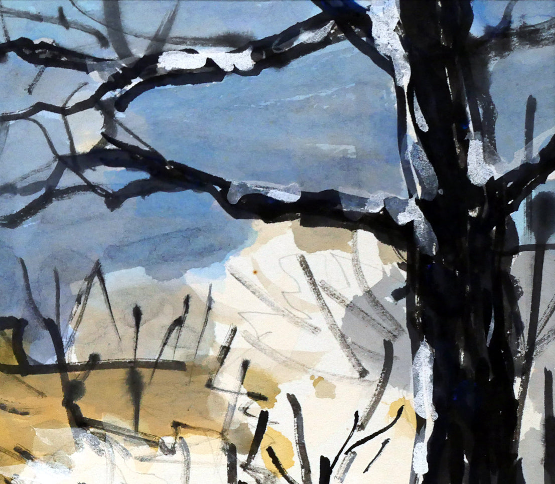 鹿毛正三「北海道大学農学部」水彩画・色紙 絵画買取・販売の小竹美術