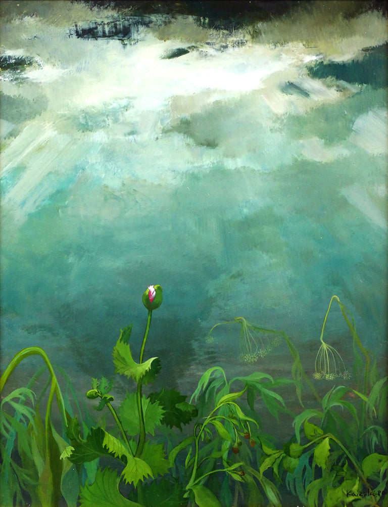 海月清則「風景」油絵・F6号 絵画買取・販売の小竹美術