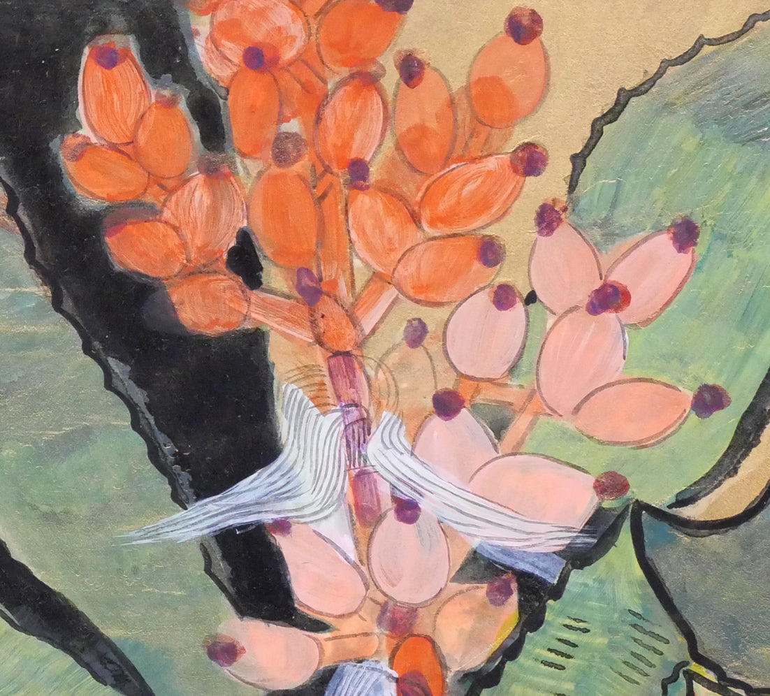 片岡球子「はな」日本画・M15号 絵画買取・販売の小竹美術