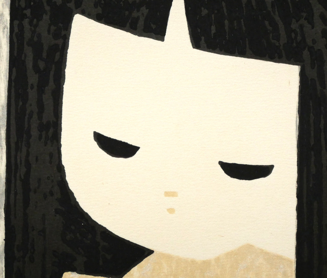 河野薫「おうぎ」木版画 絵画買取・販売の小竹美術