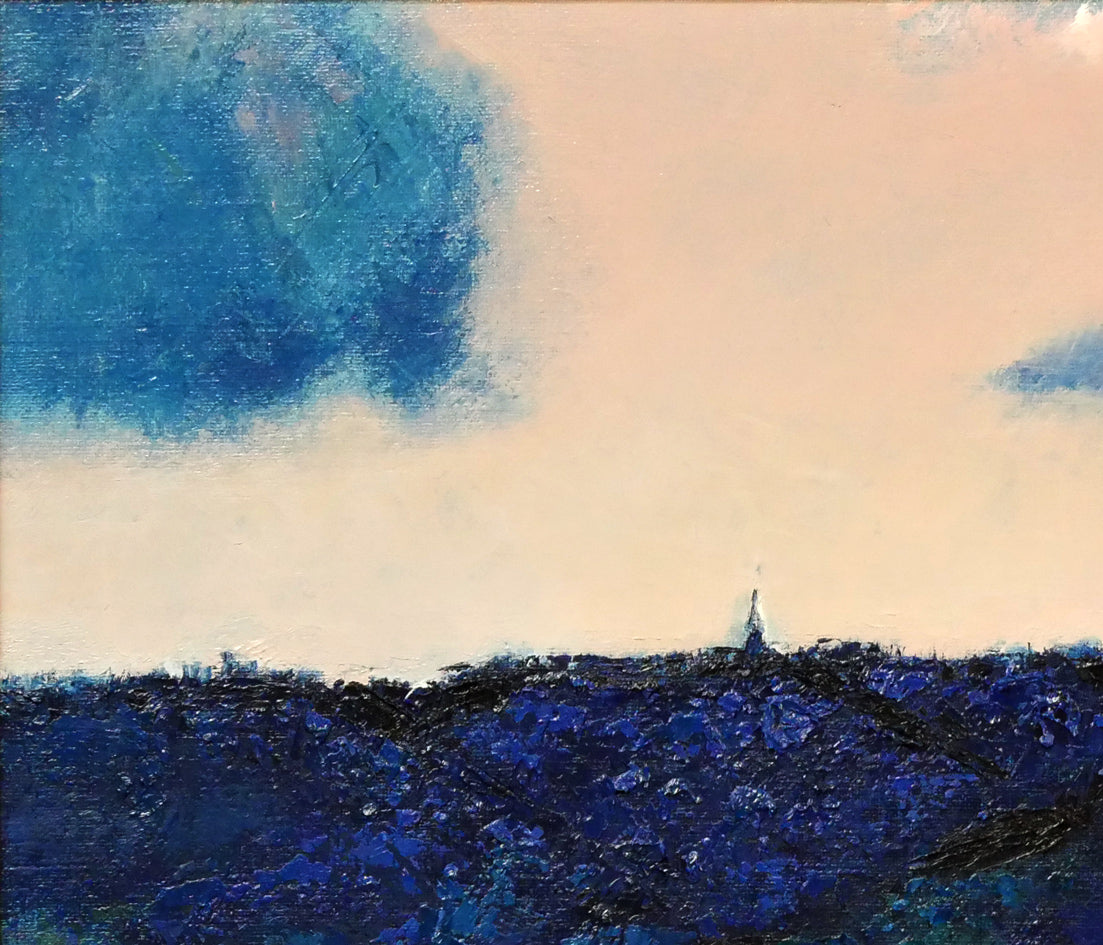 木戸健市「青い丘（三角点）」油絵・F10号 絵画買取・販売の小竹美術