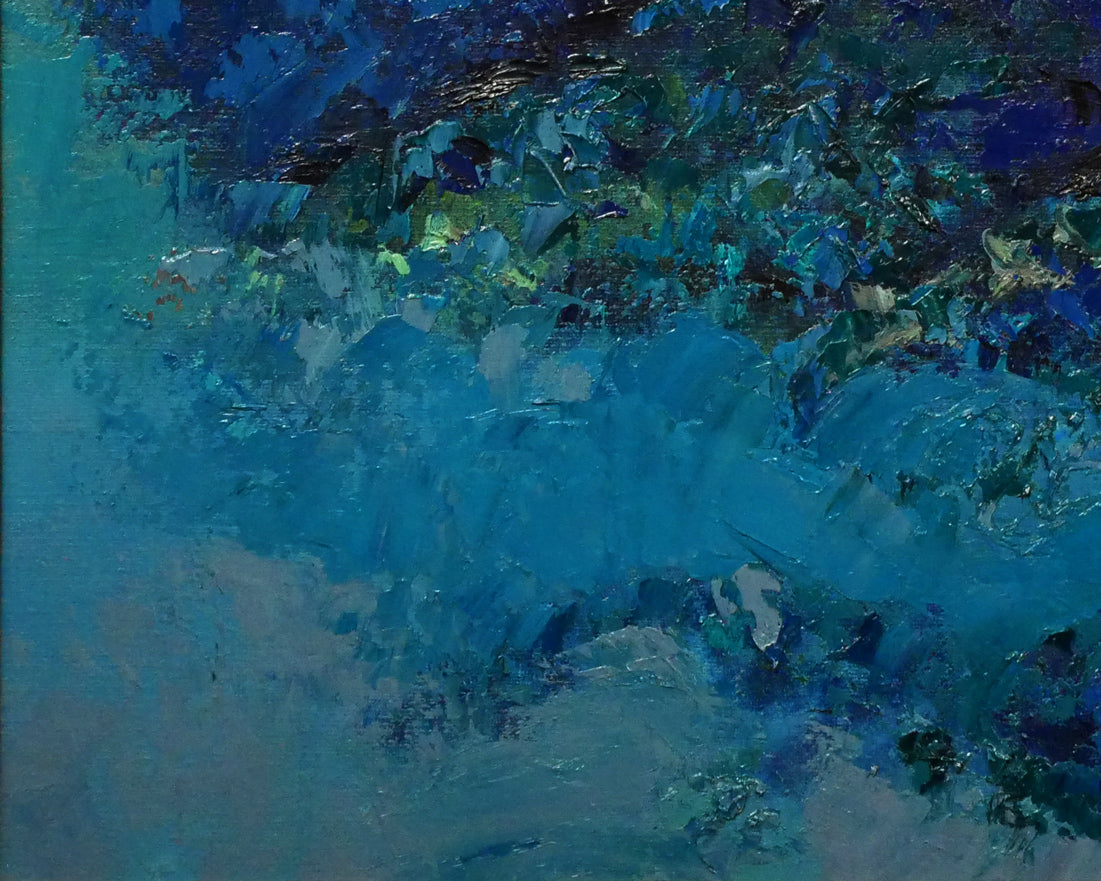 木戸健市「青い丘（三角点）」油絵・F10号 絵画買取・販売の小竹美術