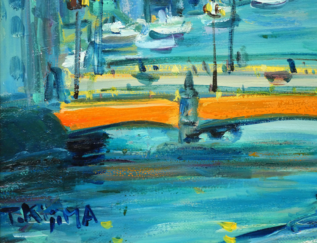 木島務「幣舞橋 （釧路）」油絵・F8号 絵画買取・販売の小竹美術