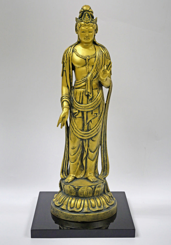 北村西望「聖観世音菩薩」ブロンズ作品・共箱 絵画買取・販売の小竹美術