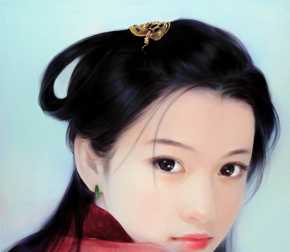 平凡&陳淑芬(コモン&チェン・シュウフェン)「未練」ジクレ+手彩 絵画