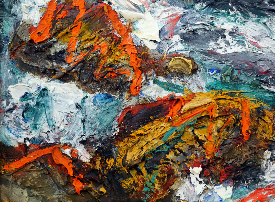 小泉清「波（海）」油絵・P10号 絵画買取・販売の小竹美術