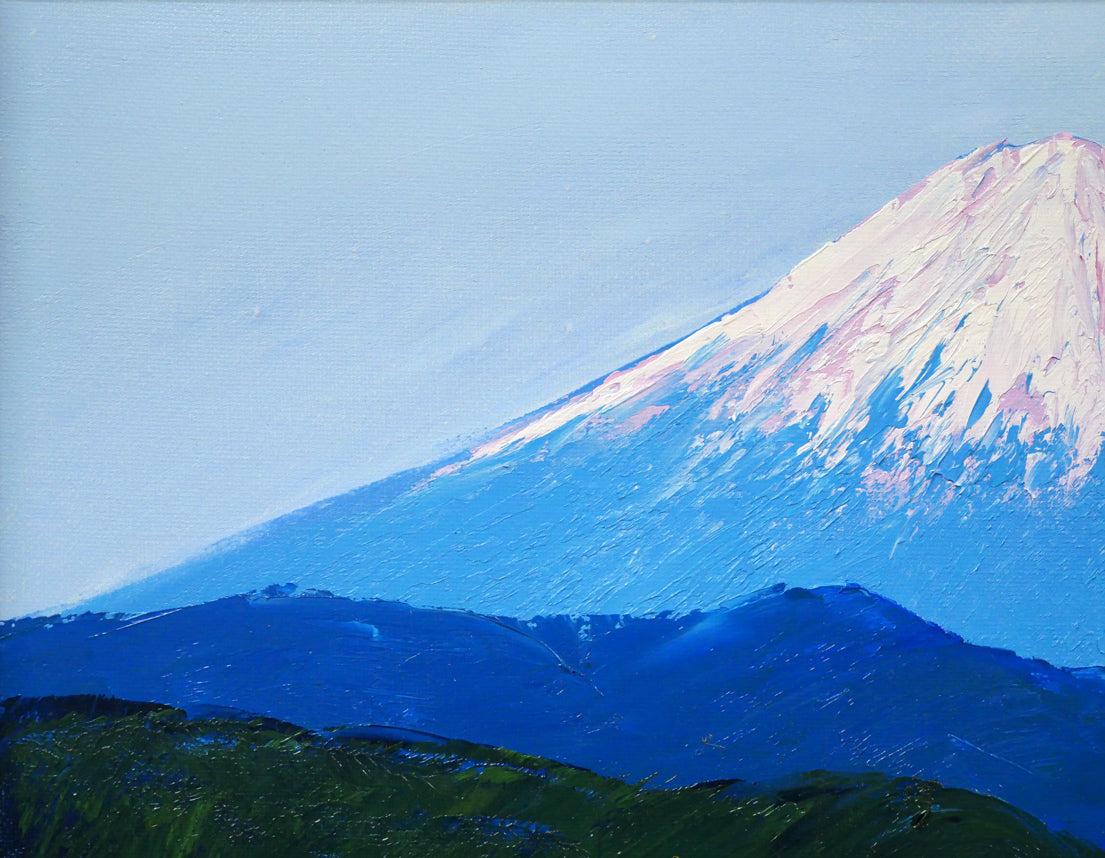 国立秀雄「清水港（富士山）」油絵・F6号 絵画買取・販売の小竹美術