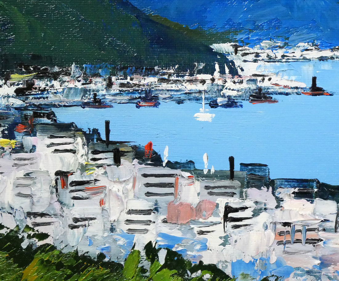 国立秀雄「清水港（富士山）」油絵・F6号 絵画買取・販売の小竹美術