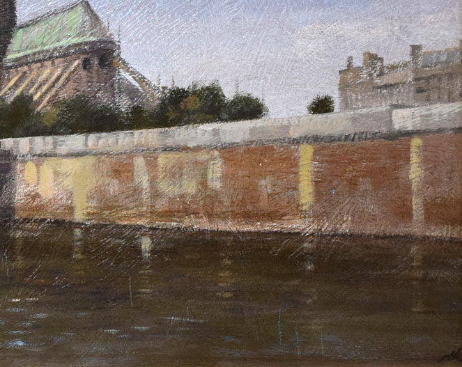 久保博孝「ノートルダム寺院（パリ）」油絵・F4号 絵画買取・販売の