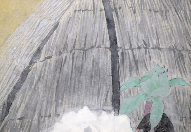 黒澤正「冬牡丹」日本画・8号 絵画買取・販売の小竹美術