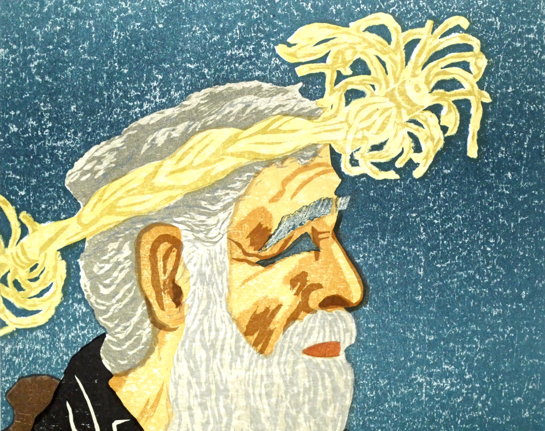 前田政雄「アイヌ」木版画・1959年作 絵画買取・販売の小竹美術