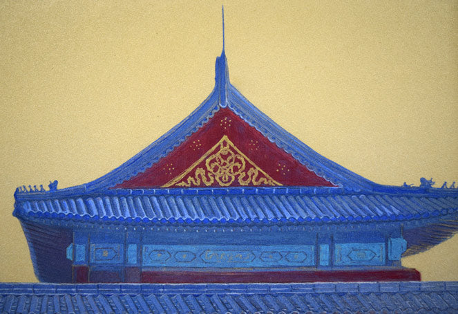 前田正憲「天壇（中国・北京）」日本画・10号 絵画買取・販売の小竹美術