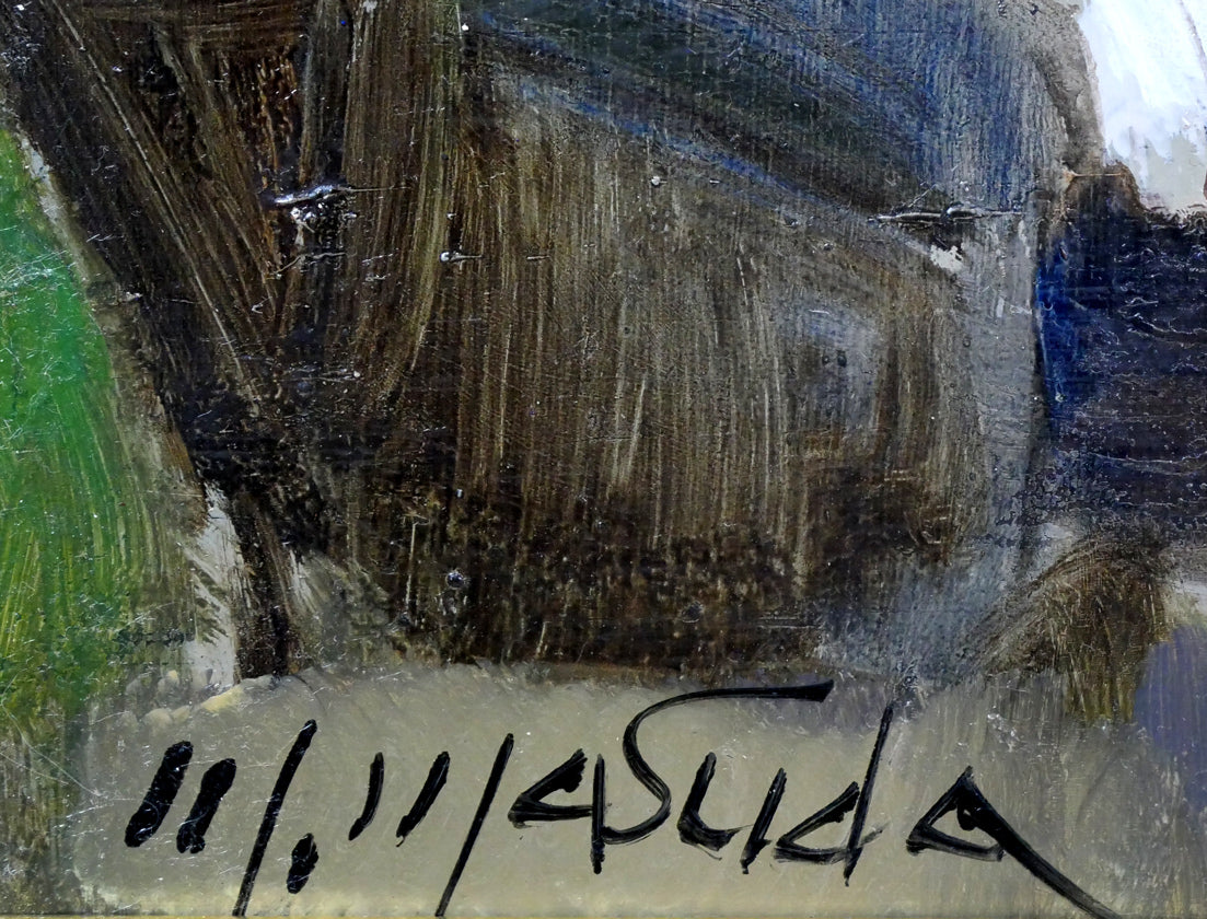 増田誠「ルクサンブルグ公園A（パリ）」油絵・F6号 絵画買取・販売の