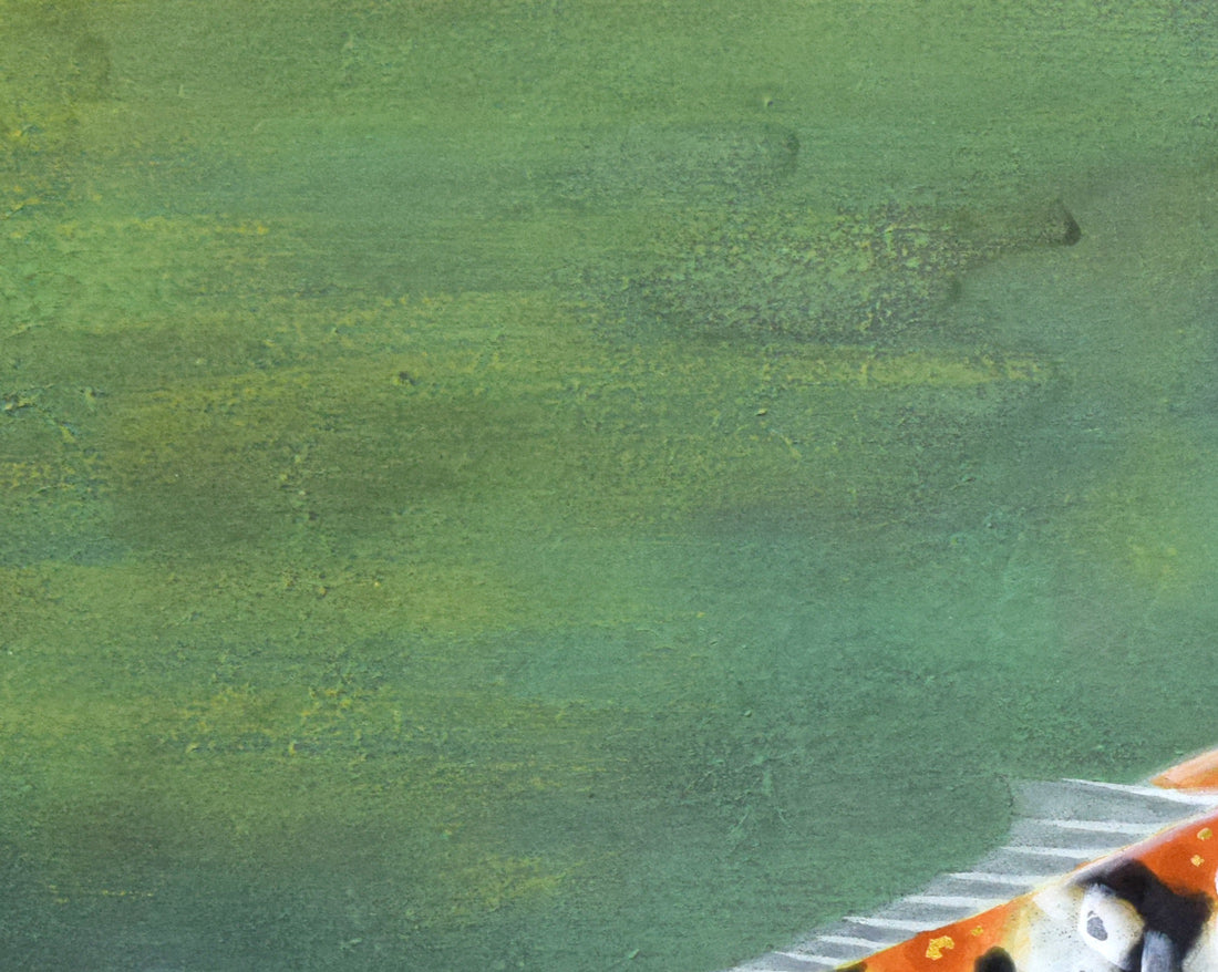 三輪高英「鯉」日本画・6号 絵画買取・販売の小竹美術