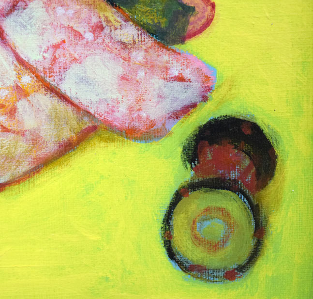 杢田たけを「舞妓」油絵・F4号 絵画買取・販売の小竹美術