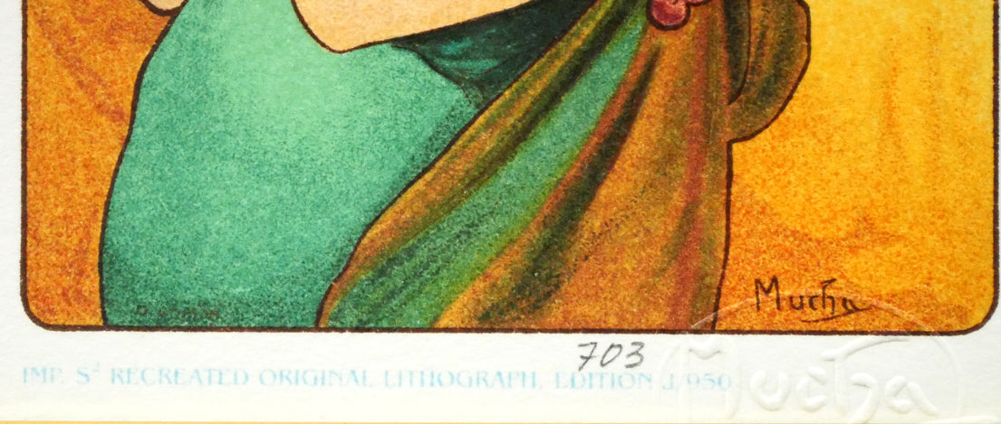 アルフォンス ミュシャ(Alphonse MUCHA)「果物」リトグラフ 絵画買取