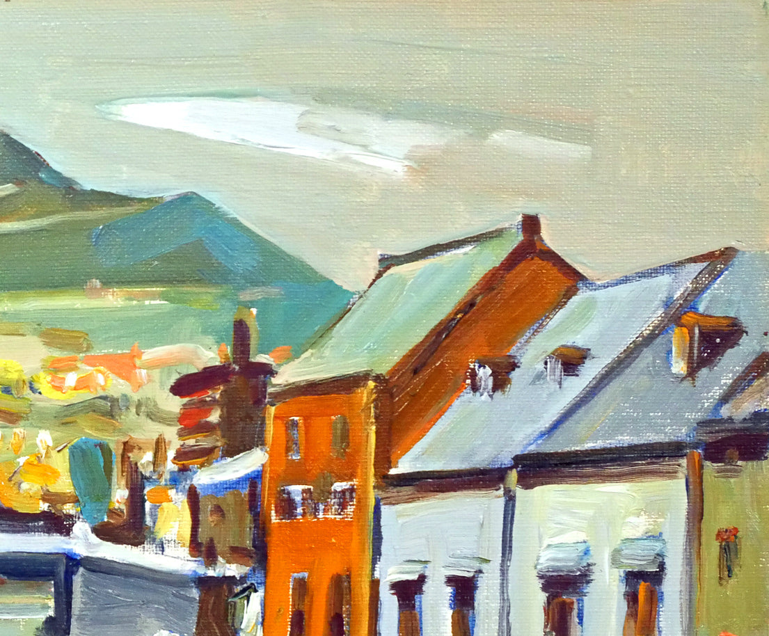 小川清「小樽運河」油絵・F4号 絵画買取・販売の小竹美術