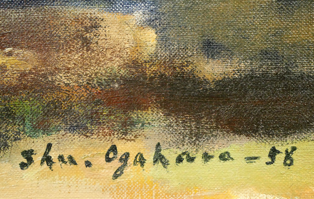 小王自由様向け 270 油絵/風景/街景/東京/荒川/土手より/P15号 小王