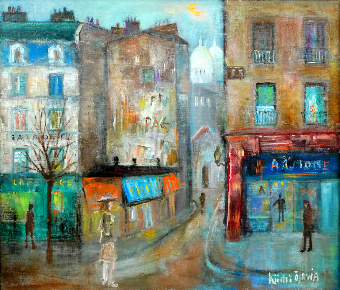 大澤喜一「パリ」油絵・F10号 絵画買取・販売の小竹美術