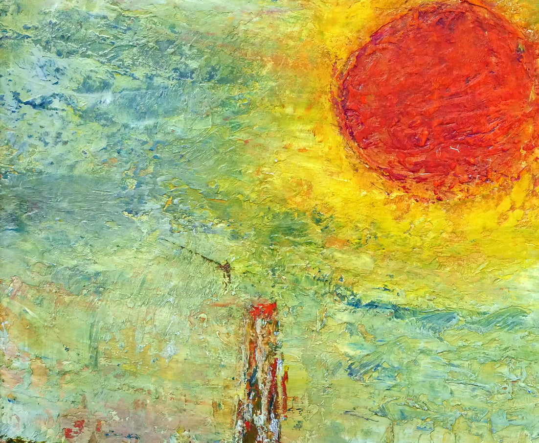 尾内健治「太陽」油絵・F12号 絵画買取・販売の小竹美術