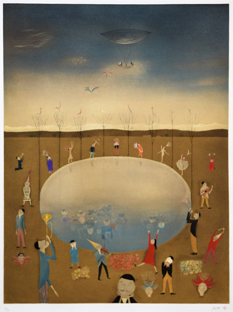 斎藤真一「ライムライト」銅版画 絵画買取・販売の小竹美術