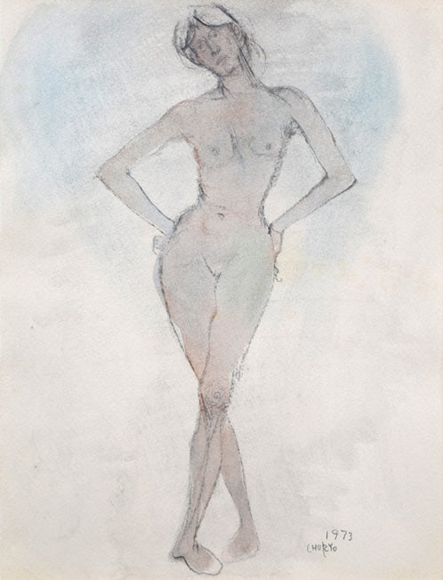 佐藤忠良「裸婦」水彩画 絵画買取・販売の小竹美術