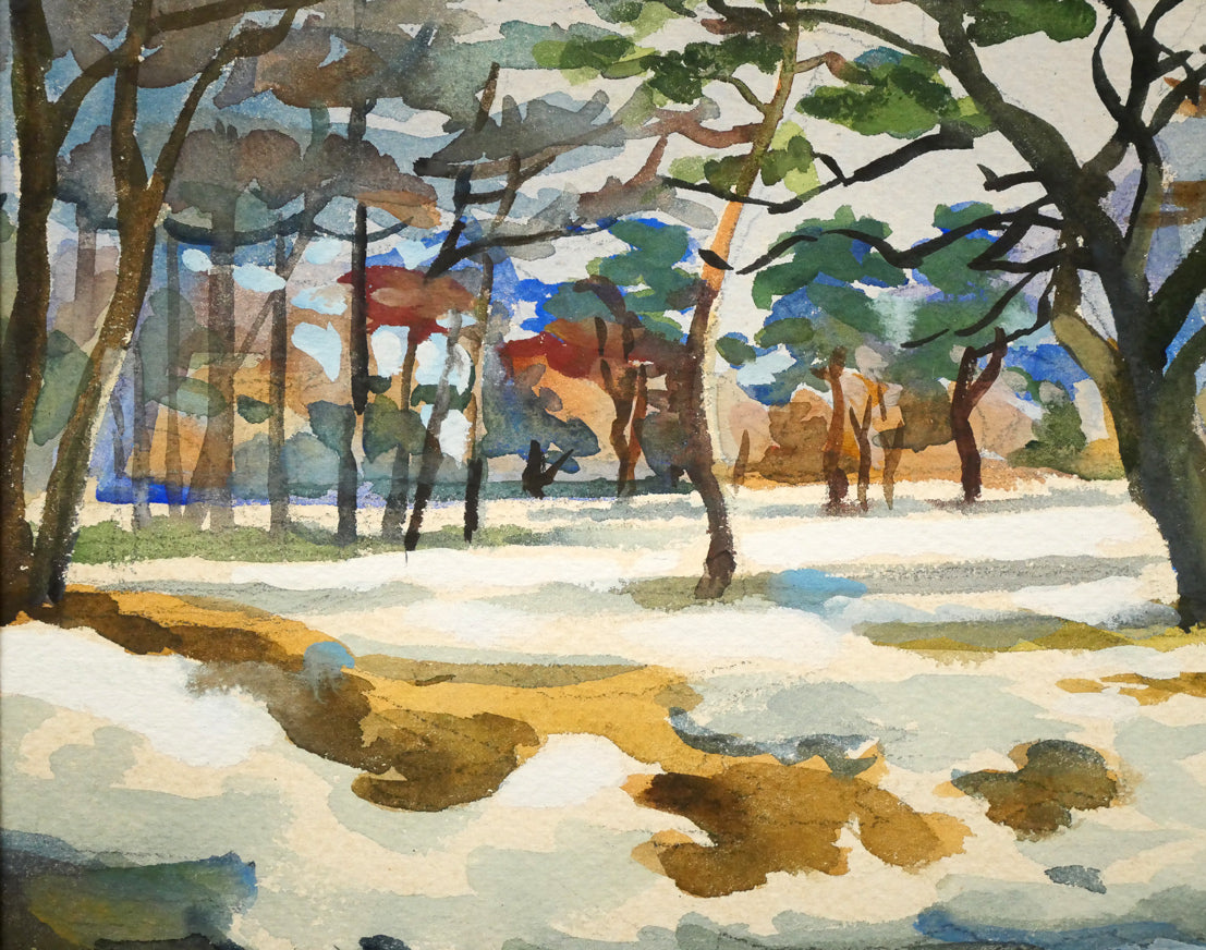 繁野三郎「円山」水彩画・6号小 絵画買取・販売の小竹美術