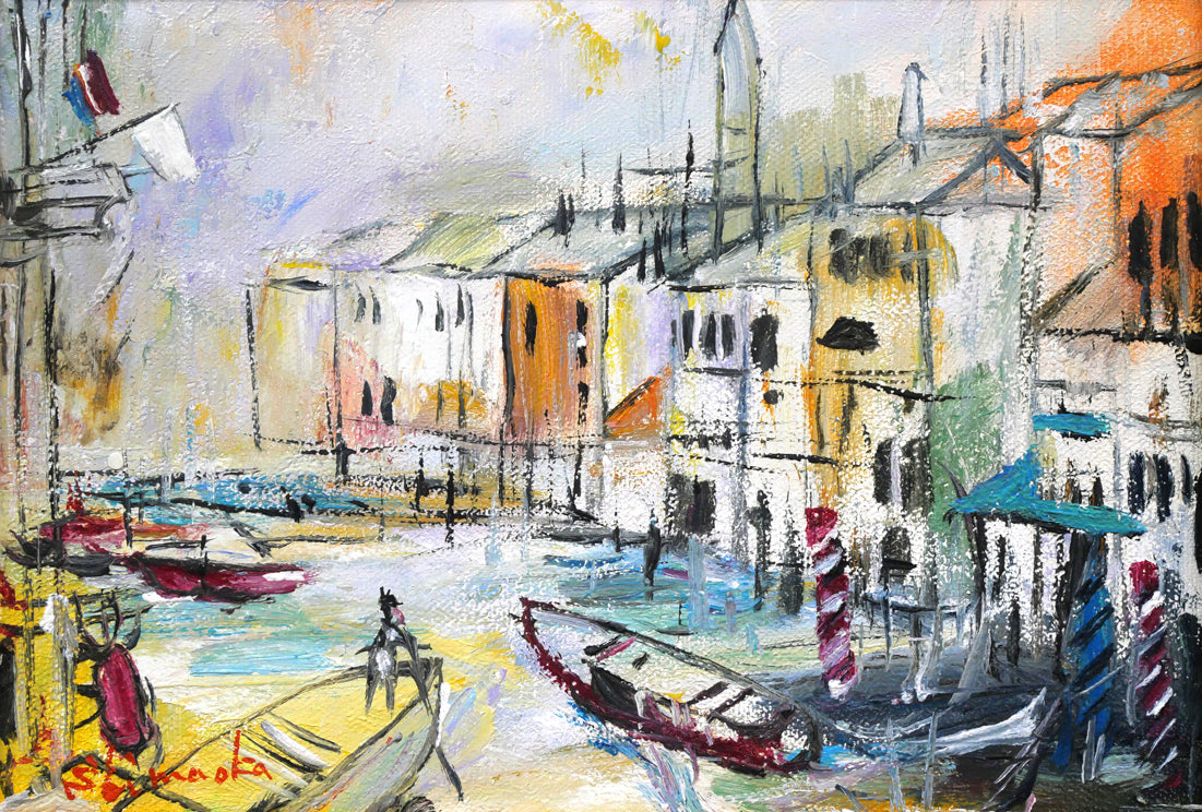 島岡和博「ベニス」油絵・SM 絵画買取・販売の小竹美術
