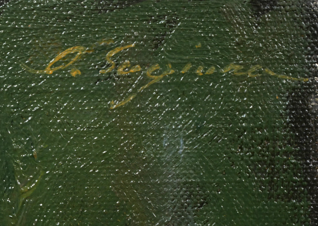 杉浦一郎「西洋人形」油絵・F4号 絵画買取・販売の小竹美術