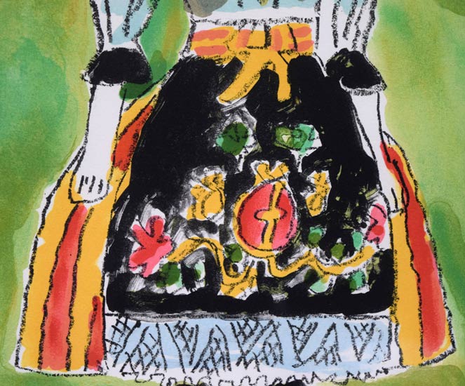 鈴木信太郎「人形」リトグラフ 絵画買取・販売の小竹美術