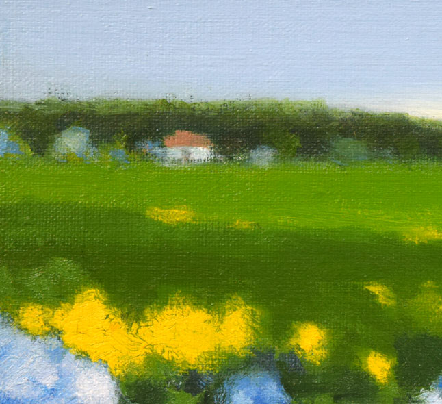 田中稔「あじさい風景」油絵・SM 絵画買取・販売の小竹美術