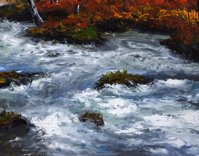 11.「奥入瀬の夏」髙橋一善 油絵 【公式通販】