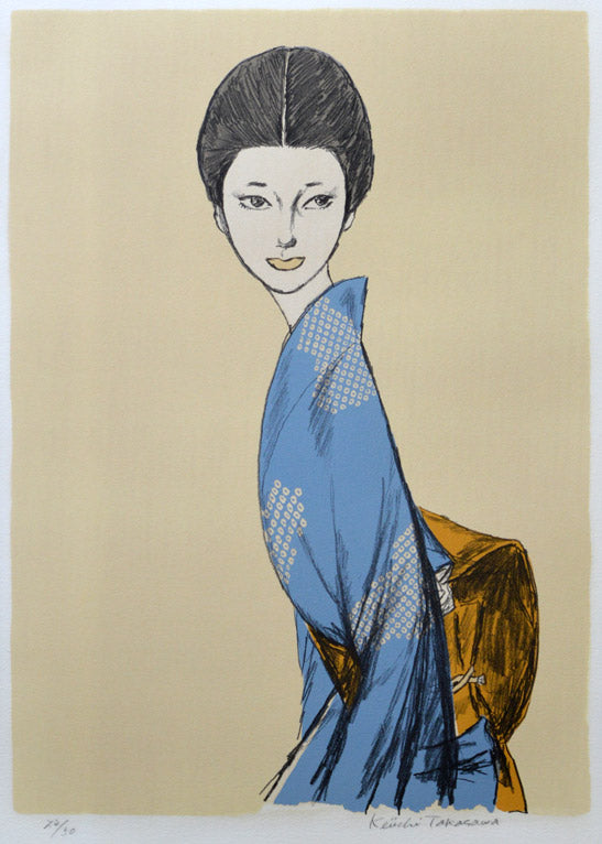 高沢圭一「美人画」リトグラフ 絵画買取・販売の小竹美術