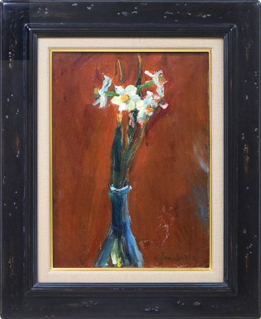 上野山清貢「鯛」油絵・色紙 絵画買取・販売の小竹美術