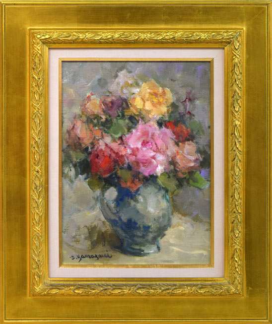 小野州一「花」リトグラフ 絵画買取・販売の小竹美術