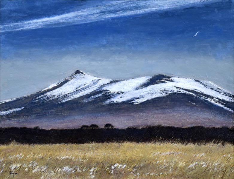 相原求一朗「駒ヶ岳初秋（北海道）」油絵・P10号 絵画買取・販売の小竹美術
