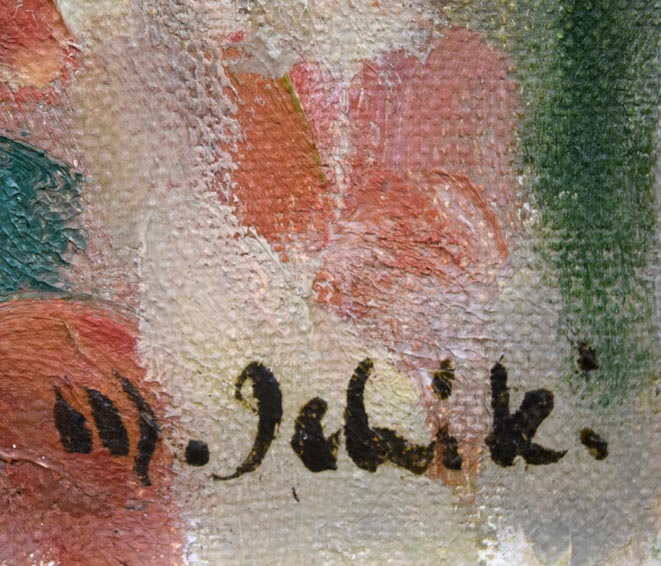 一木万寿三「大雪山五月」油絵・F8号 絵画買取・販売の小竹美術