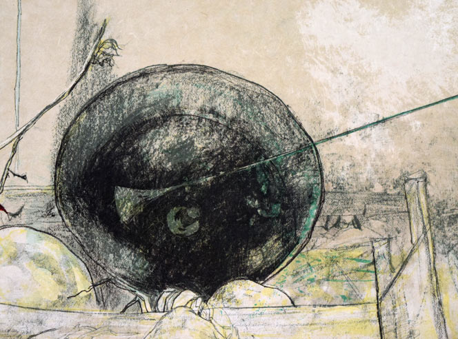 ジャン・ジャンセン(Jean Jansem)「ローマ秤のある静物」リトグラフ