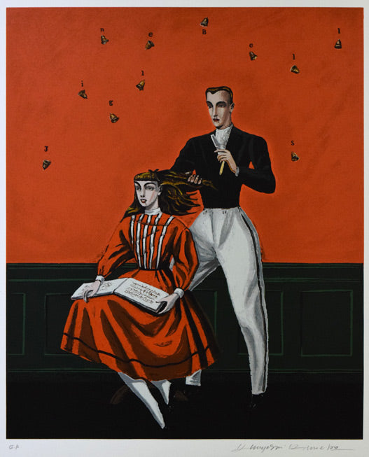 金子國義「ジングルベル」シルクスクリーン版画 絵画買取・販売の小竹美術