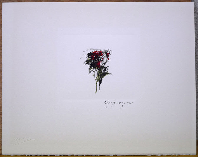 彼末宏「ばら」リトグラフ 絵画買取・販売の小竹美術