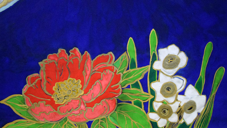 片岡球子「花咲く富士」日本画・F6号 絵画買取・販売の小竹美術