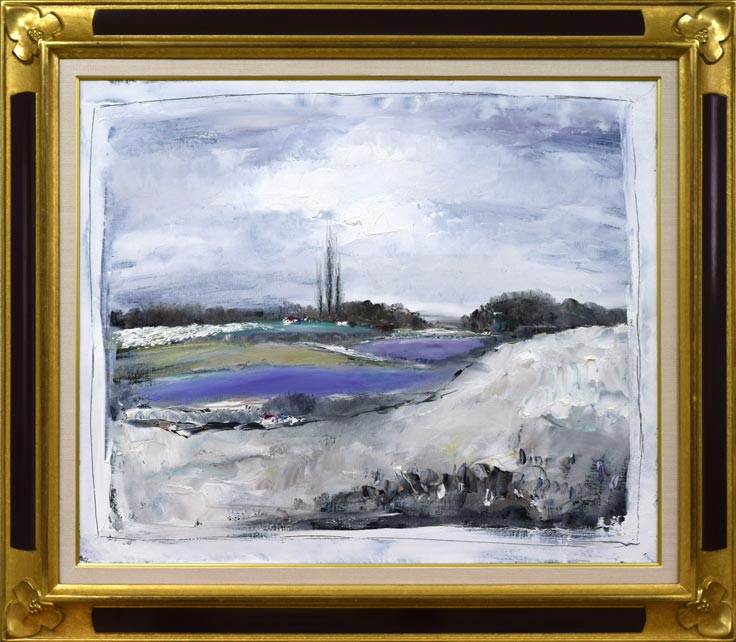 片山弘明「薔薇」油絵・F6号 絵画買取・販売の小竹美術