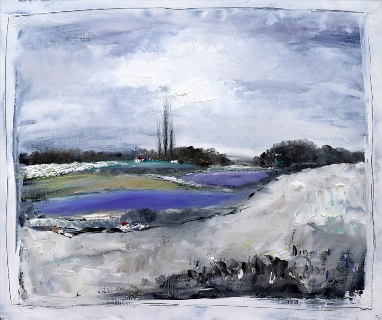 片山弘明「北の風景（富良野ラベンダー）」油絵・F20号 絵画買取・販売