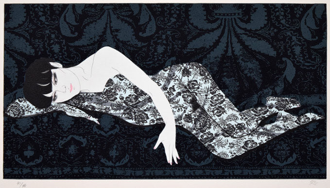 加山又造「レースの裸婦2」リトグラフ 絵画買取・販売の小竹美術
