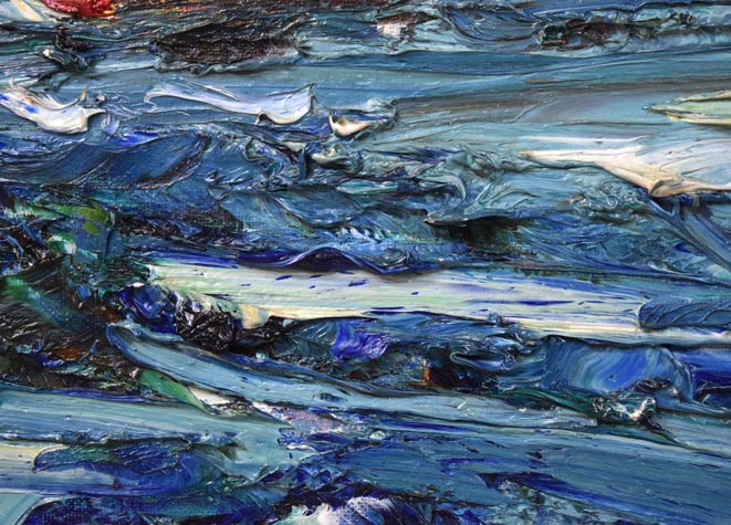 菊地又男「冬の網走港」油絵・F6号 絵画買取・販売の小竹美術