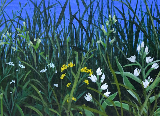 北久美子「三渓園（横浜市）」油絵・P10号 絵画買取・販売の小竹美術