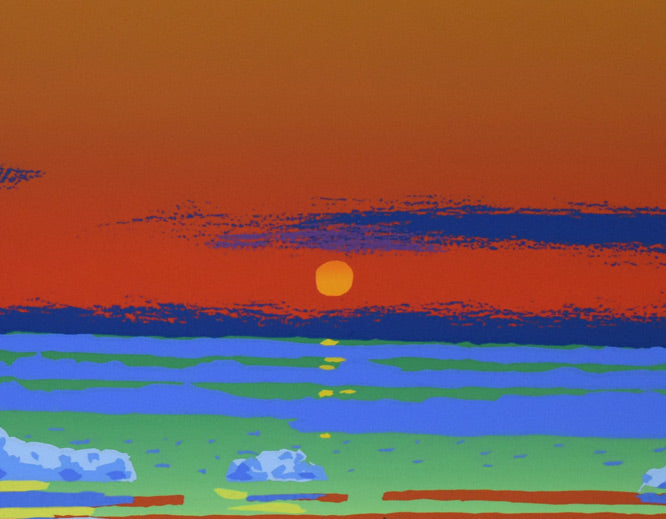 栗谷川健一「流氷去る頃」シルクスクリーン版画 絵画買取・販売の小竹美術